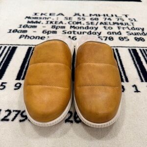 Olukai Mua’Ili Premium Leather Slippers Shearling Lining Mule